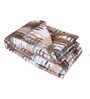 Brown & White Checkered 210 TC Cotton 6 Pieces Bedding Set Collection