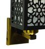 Brown & White E27 holder Metal & Glass Uplight Wall Scone