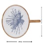 Brown & White Enamel Acacia Wood  Appetizer Platter
