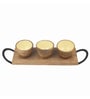 Brown & Yellow Mango Wood Appetizer Platter