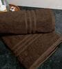 Brown Cotton Solid 550 GSM 2 Pcs Bath Towels