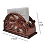 Brown  Handpainted  Wood   Tissue Holder