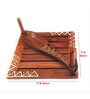 Brown  Handpainted  Wood  4 Pcs Tissue Holder with Toothpick organiser & Wooden Screw