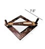 Brown  Handpainted  Wood  4 Pcs Tissue Holder with Toothpick organiser & Wooden Screw