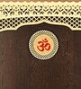 Brown  Indian Teak Wood Hand Crafted Mahirap Pillar Mandir With LED