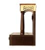 Brown  Indian Teak Wood Hand Crafted Mahirap Pillar Mandir With LED
