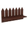 Brown Picket fence key holder with Shelve