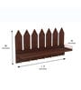 Brown Picket fence key holder with Shelve