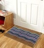 Brown Polypropylene Geometric 15x23 inches Anti skid Doormat