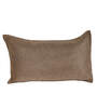 Brown Solid 210TC Jute 17 x 27 Inches Pillow Covers (Set of 2)
