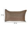Brown Solid 210TC Jute 17 x 27 Inches Pillow Covers (Set of 2)