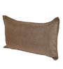 Brown Solid 210TC Jute 17 x 27 Inches Pillow Covers (Set of 2)