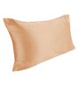 Brown Solid 210TC Satin 17 x 27 Inches Pillow Covers (Set of 2)