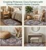 Brown Silk 5 X 3 Feet Abstract  Rectangle Carpet