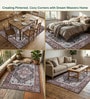 Brown Silk 6 X 4 Feet Abstract  Rectangle Carpet