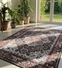 Brown Silk 6 X 4 Feet Abstract  Rectangle Carpet