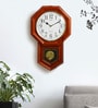 Brown Solid Wood Analog Pendulum Clock