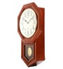Brown Solid Wood Analog Pendulum Clock