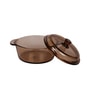 Brown 1 Ltr Glass Serving Bowls With Lid