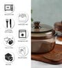 Brown 1 Ltr Glass Serving Bowls With Lid