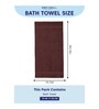 Brown 100% Cotton 380 Gsm Bath Towel 4 Pc