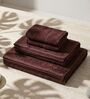 Brown 100% Cotton 380 Gsm Bath Towel 4 Pc