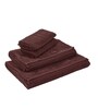 Brown 100% Cotton 380 Gsm Bath Towel 4 Pc
