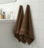 Brown 100% Cotton 380 Gsm Hand Towel 2 Pc