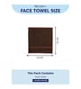 Brown 100% Cotton 600 Gsm Face Towel 4 Pc