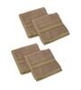 Brown 100% Cotton 600 Gsm Face Towel 4 Pc