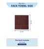 Brown 100% Cotton 600 Gsm Face Towel 4 Pc