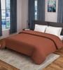 Brown Solid 500 TC 100% Cotton Double Bed Cover