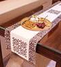Golnaz (72x13) Brown & White Cotton Table Runner