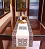 Golnaz (72x13) Brown & White Cotton Table Runner