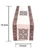 Golnaz (72x13) Brown & White Cotton Table Runner