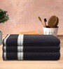 Brown 100% Cotton Patterned 400 GSM Bath Towels (set of 3)