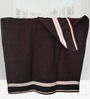 Brown 100% Cotton Patterned 400 GSM Bath Towels (set of 3)