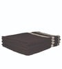 Brown 100% Cotton Patterned 400 GSM Hand Towels (set of 4)
