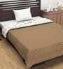 Brown 100% Cotton Solid 120 GSM Single Reversible Comforter