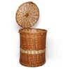 Brown 100% Wicker 13x13 Inches Laundry Basket