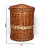 Brown 100% Wicker 13x13 Inches Laundry Basket