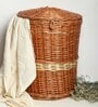Brown 100% Wicker 13x13 Inches Laundry Basket