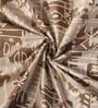 Brown 144TC Cotton Flat Super King Bedsheet with 2 Pillow Covers