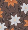 Brown 180 TC Floral Cotton Queen Double Bedsheet 2 Pillow covers