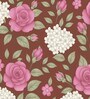 Brown 180 TC Floral Cotton Fitted Double Bedsheet 2 Pillow covers