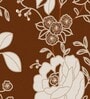 Brown 180 TC Floral Cotton Fitted Double Bedsheet 2 Pillow covers