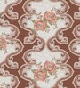 Brown 180 TC Floral Cotton Queen Double Bedsheet 2 Pillow covers