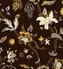 Brown 180 TC Floral Cotton Queen Double Bedsheet 2 Pillow covers