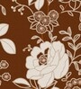 Brown 180 TC Floral Cotton Queen Double Bedsheet 2 Pillow covers