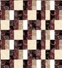 Brown 180 TC Geometric Cotton Single Bedsheet Pillow covers